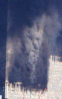 big face in the WORLD TRADE CENTER September 11